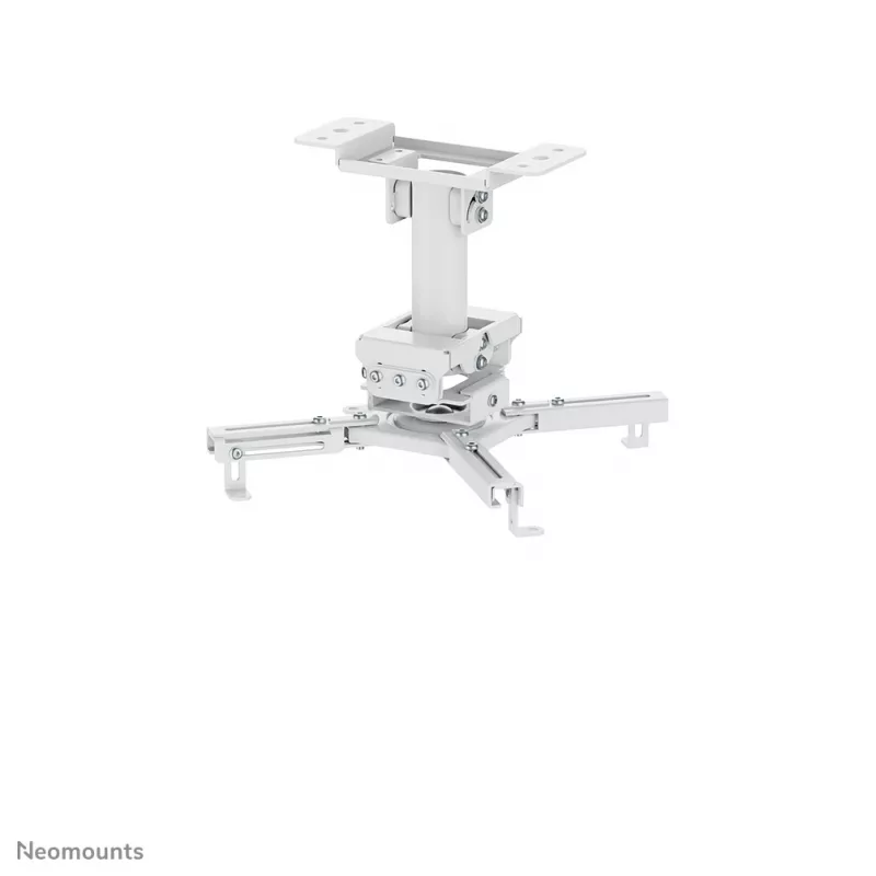 Lubinis projektoriaus laikiklis Neomounts CL25-530WH1 — pilnos eigos, maks. apkrova 45 kg, aukštis 25,5 cm, baltas