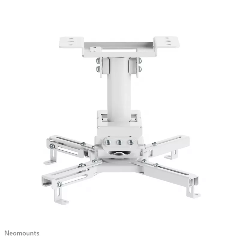 Lubinis projektoriaus laikiklis Neomounts CL25-530WH1 — pilnos eigos, maks. apkrova 45 kg, aukštis 25,5 cm, baltas