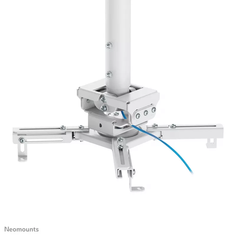 Lubinis projektoriaus laikiklis Neomounts CL25-530WH1 — pilnos eigos, maks. apkrova 45 kg, aukštis 25,5 cm, baltas