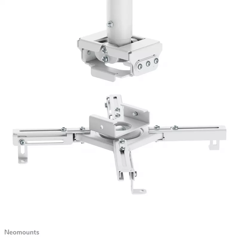Lubinis projektoriaus laikiklis Neomounts CL25-530WH1 — pilnos eigos, maks. apkrova 45 kg, aukštis 25,5 cm, baltas