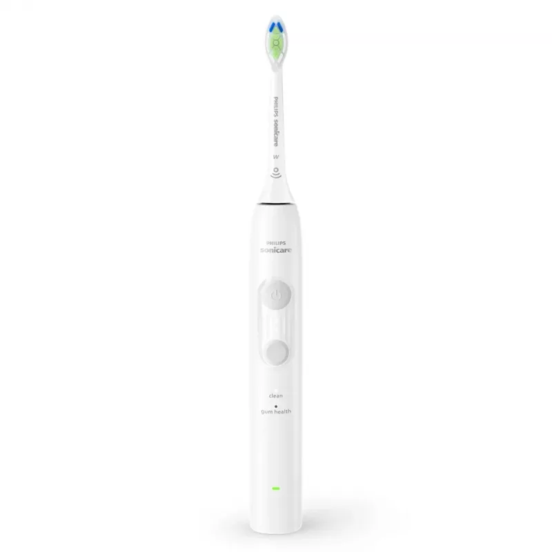 Įkraunamas garsinis dantų šepetėlis Philips 4100 serija HX4042/41 — įmontuota Ličio jonų baterija, 2 šepetėlių galvutės, Kasdienės priežiūros ir Dantenų priežiūros režimai