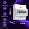 Trifazis elektros energijos skaitiklis QOLTEC 50980 — 400 V, 100 A su nustatymo iš naujo funkcija