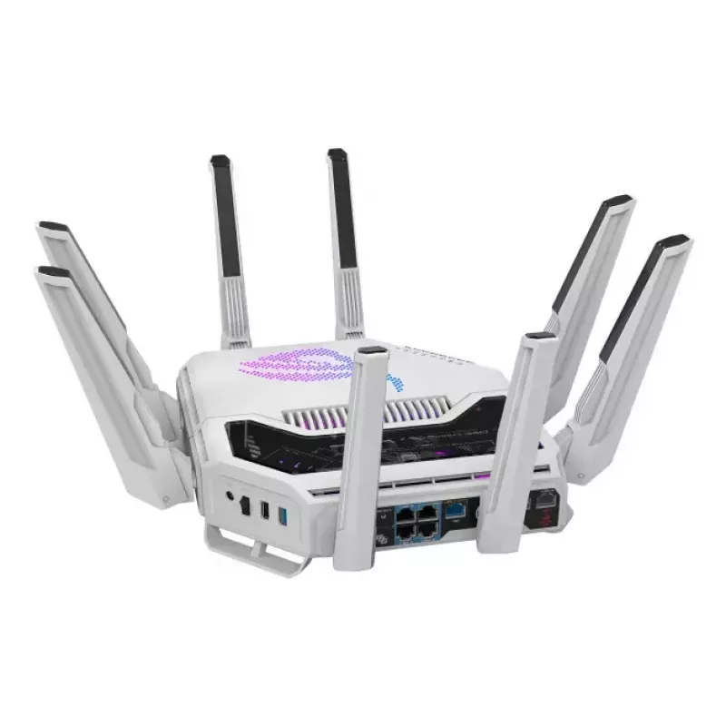 ASUS ROG Rapture GT-BE19000AI belaidis maršrutizatorius 10 Gigabit Ethernet Tri-band (2.4 GHz / 5 GHz / 6 GHz) Baltas