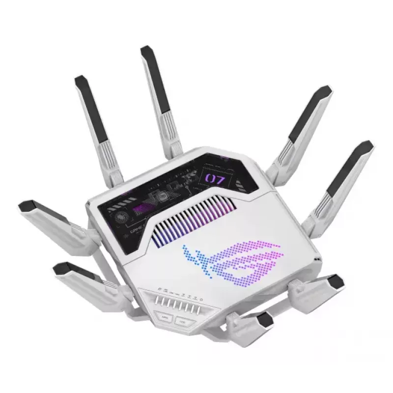 ASUS ROG Rapture GT-BE19000AI belaidis maršrutizatorius 10 Gigabit Ethernet Tri-band (2.4 GHz / 5 GHz / 6 GHz) Baltas