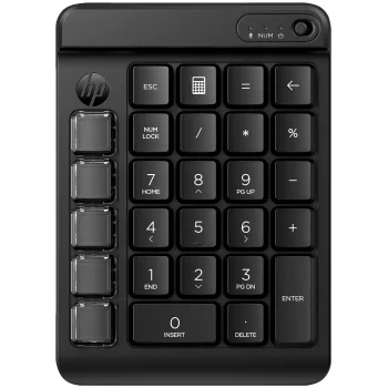 HP 430 Programmable Wireless Keypad, Wireless, Bluetooth, Mechanical, Black