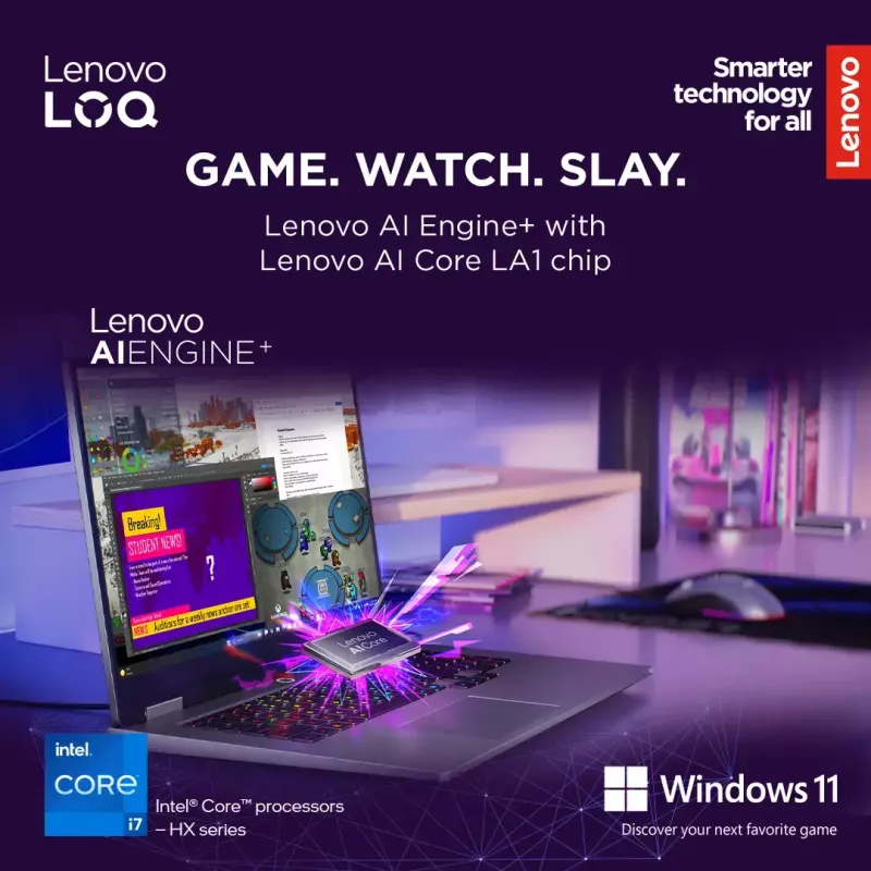 Nešiojamasis kompiuteris Lenovo LOQ 17IRX10 17,3 col. FHD IPS i7-13650HX 16GB DDR5 1TB SSD NVIDIA GeForce RTX 5060 8GB Windows 11 Home Luna Grey