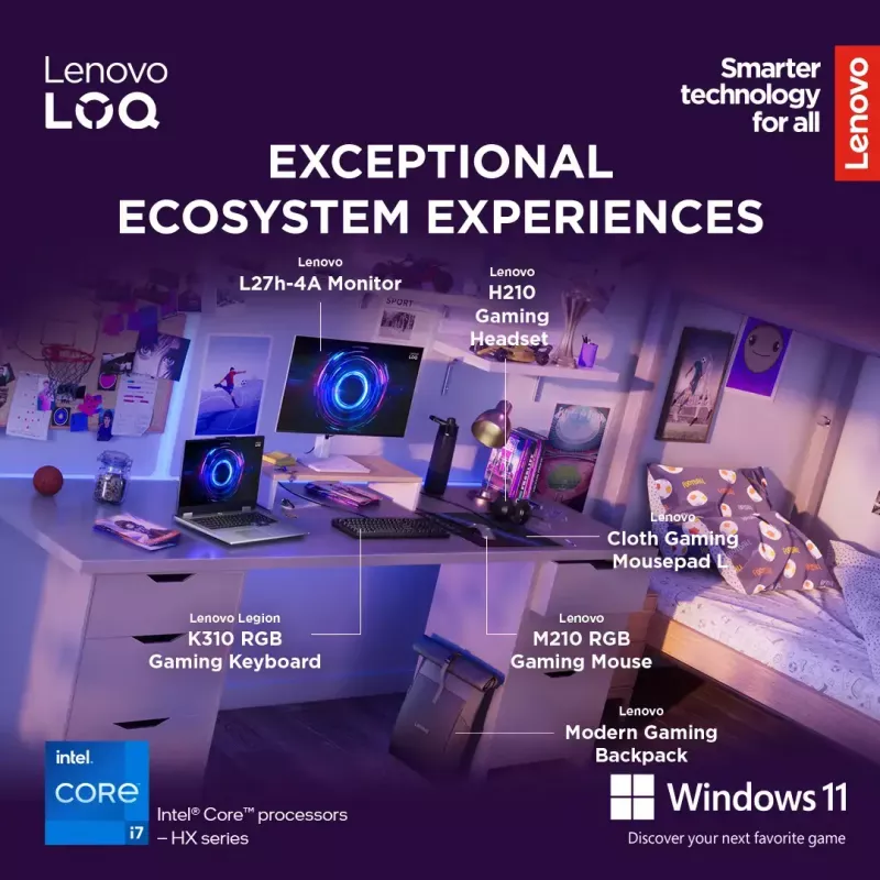 Nešiojamasis kompiuteris Lenovo LOQ 17IRX10 17,3 col. FHD IPS i7-13650HX 16GB DDR5 1TB SSD NVIDIA GeForce RTX 5060 8GB Windows 11 Home Luna Grey