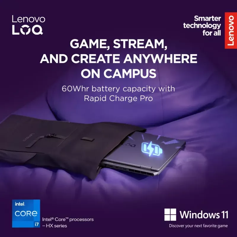 Nešiojamasis kompiuteris Lenovo LOQ 17IRX10 17,3 col. FHD IPS i7-13650HX 16GB DDR5 1TB SSD NVIDIA GeForce RTX 5060 8GB Windows 11 Home Luna Grey