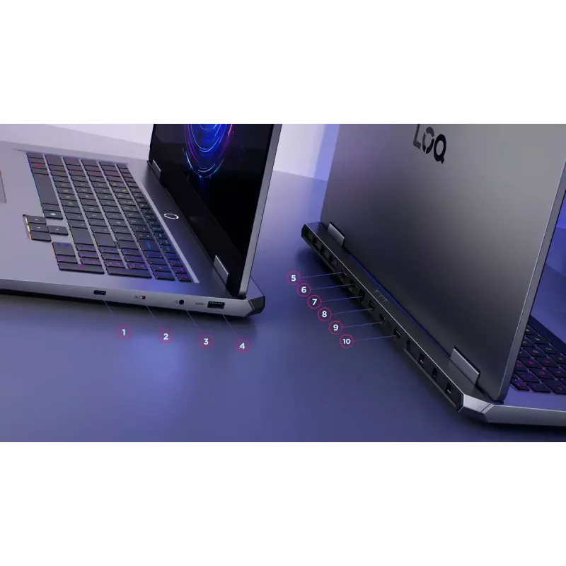 Nešiojamasis kompiuteris Lenovo LOQ 17IRX10 17,3 col. FHD IPS i7-13650HX 16GB DDR5 1TB SSD NVIDIA GeForce RTX 5060 8GB Windows 11 Home Luna Grey