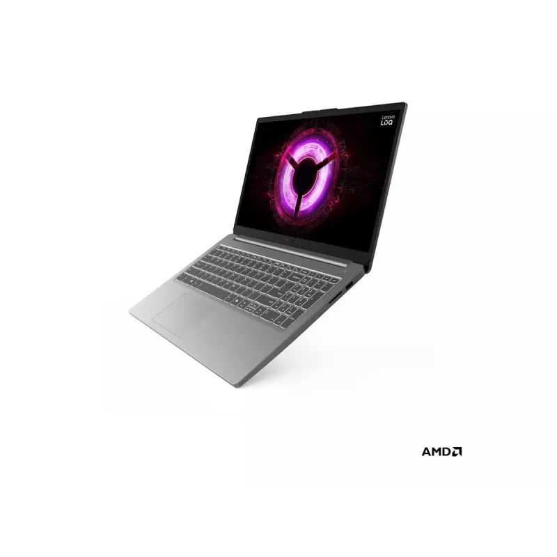 Nešiojamasis kompiuteris Lenovo LOQ 15ARP10E 15,6 col. FHD IPS Luna Grey – AMD Ryzen 7 7735HS, 16 GB DDR5, 512 GB SSD, NVIDIA RTX 4050 6 GB, Win11 Home