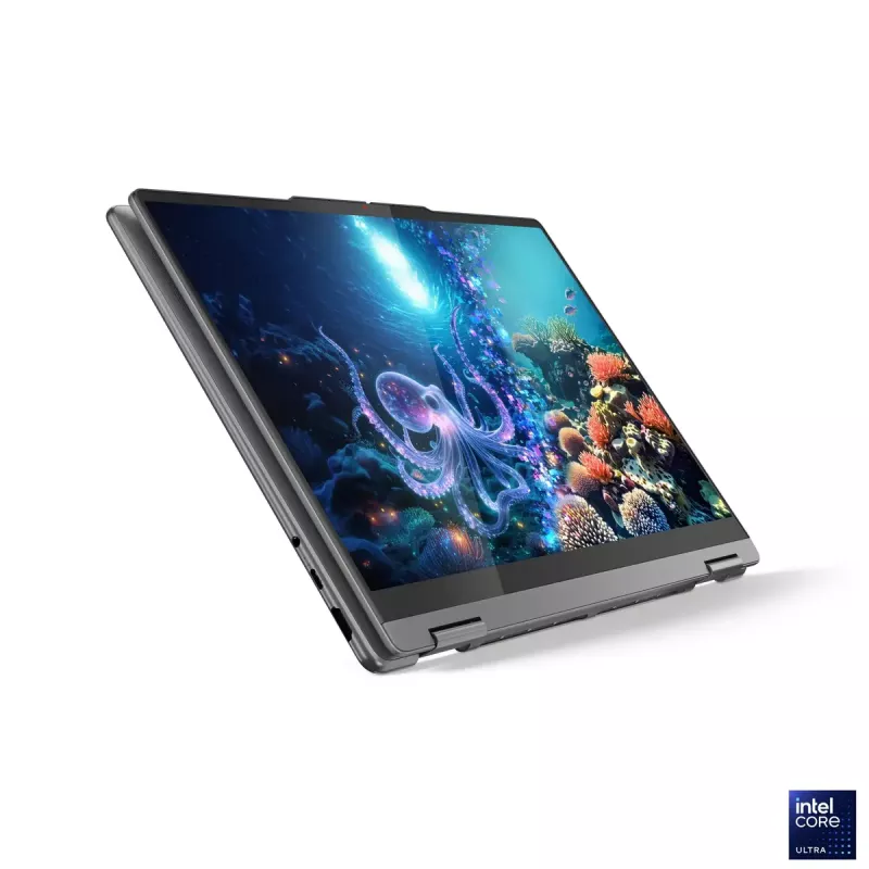 Lenovo Yoga 7 2-in-1 14ILL10 | Luna Grey | 14 colių | OLED | Jutiklinis ekranas | WUXGA | 1920 x 1200 pikselių | Intel Core Ultra 7 | 256V | 16 GB | Prilituota LPDDR5x | Kietojo kūno disko talpa 512 GB | Intel Arc Graphics 140V | Windows 11 Home | 802.11be | Bluetooth versija 5.4 | Klaviatūros kalba anglų | Klaviatūra su apšvietimu | Garantija 24 mėn. | Baterijos garantija 12 mėn.