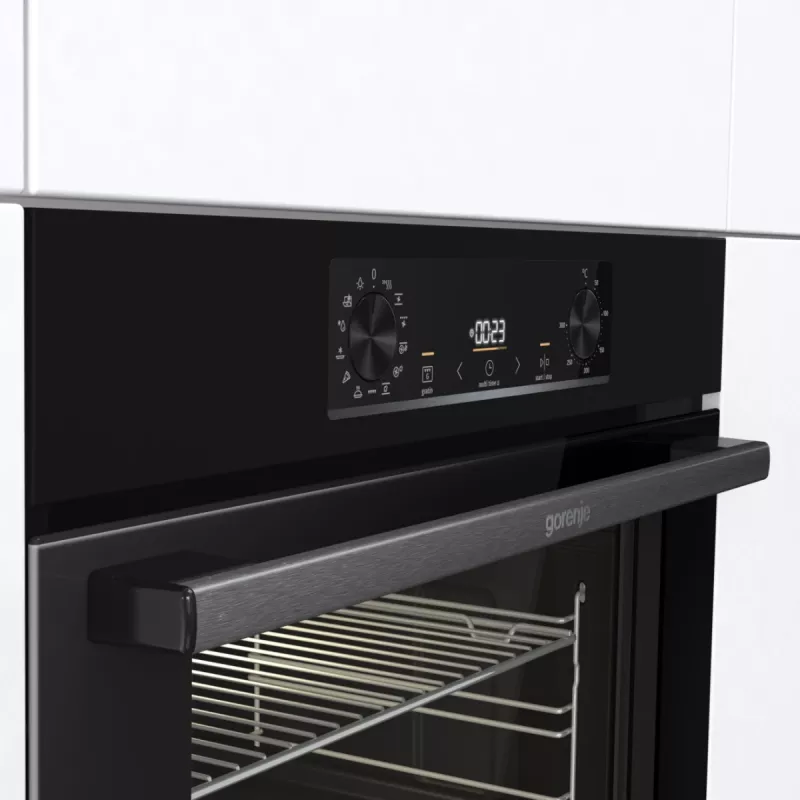 Gorenje Elektrinė orkaitė BOS6737E06B RAL9005, Didelė, Elektrinė, 77 L, 77 L, 2300 W, 300 °C