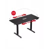 Tiesus žaidimų stalas Huzaro Hero 8.2 Juoda MDF stačiakampis 1200x600 mm, reguliuojamas aukštis 720–1180 mm, 80 kg apkrova