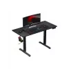 Tiesus žaidimų stalas Huzaro Hero 8.2 Juoda MDF stačiakampis 1200x600 mm, reguliuojamas aukštis 720–1180 mm, 80 kg apkrova