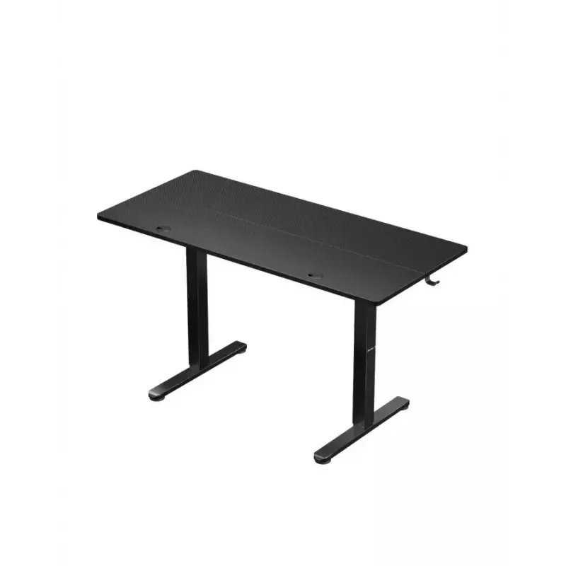 Tiesus žaidimų stalas Huzaro Hero 8.2 Juoda MDF stačiakampis 1200x600 mm, reguliuojamas aukštis 720–1180 mm, 80 kg apkrova