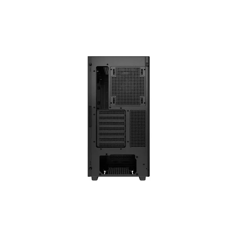 PC korpusas DeepCool CH510 Midi Tower Juoda — grūdintas stiklas, microATX/ATX, palaiko 360 mm priekinius/viršutinius radiatorius, maks. GPU 38 cm, PSU apačioje, 7 išplėtimo lizdai