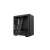 PC korpusas DeepCool CH510 Midi Tower Juoda — grūdintas stiklas, microATX/ATX, palaiko 360 mm priekinius/viršutinius radiatorius, maks. GPU 38 cm, PSU apačioje, 7 išplėtimo lizdai