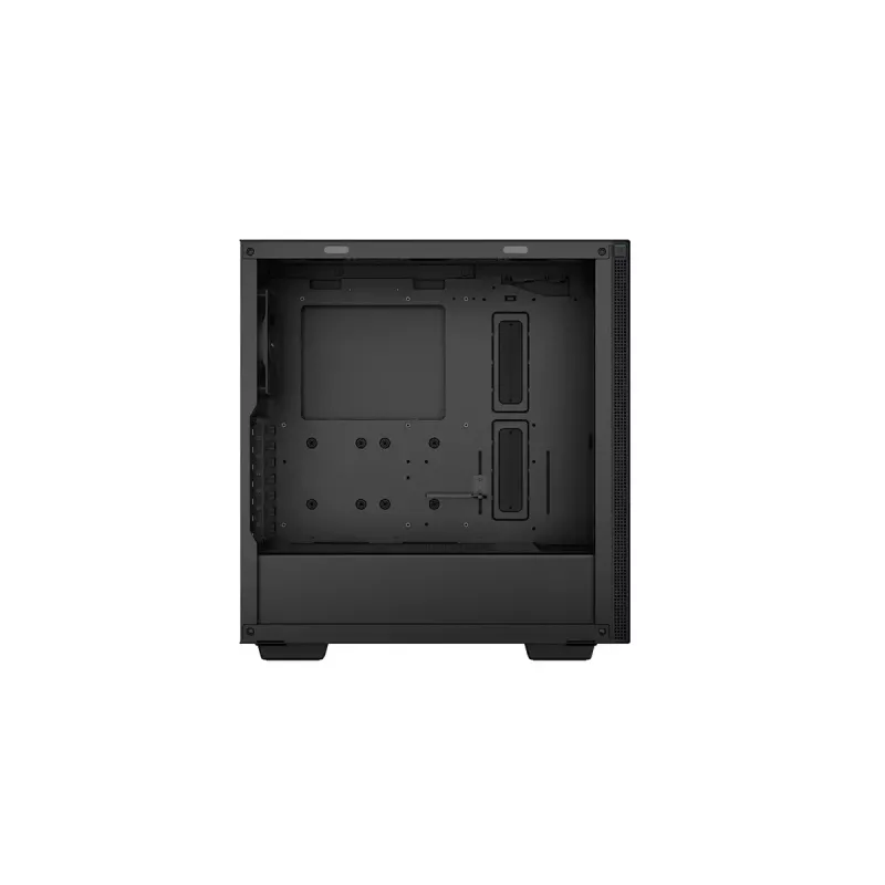 PC korpusas DeepCool CH510 Midi Tower Juoda — grūdintas stiklas, microATX/ATX, palaiko 360 mm priekinius/viršutinius radiatorius, maks. GPU 38 cm, PSU apačioje, 7 išplėtimo lizdai
