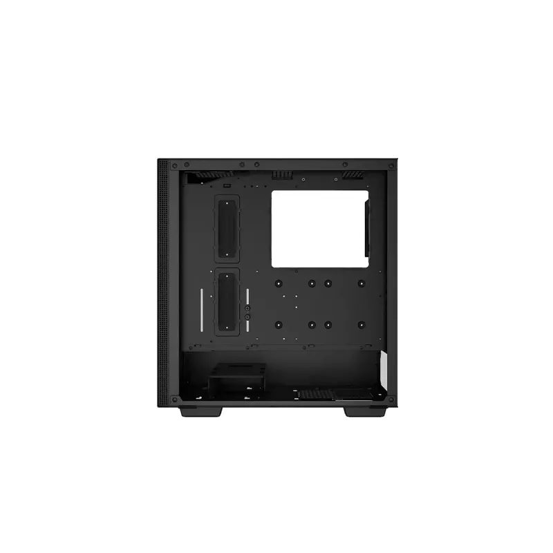 PC korpusas DeepCool CH510 Midi Tower Juoda — grūdintas stiklas, microATX/ATX, palaiko 360 mm priekinius/viršutinius radiatorius, maks. GPU 38 cm, PSU apačioje, 7 išplėtimo lizdai