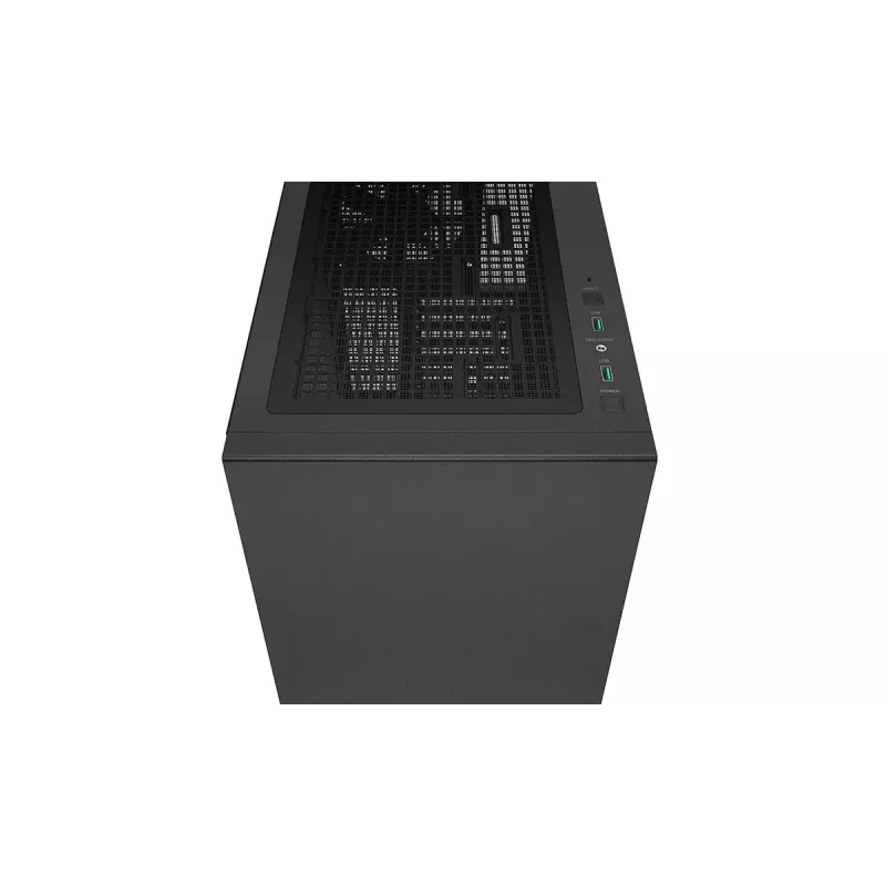PC korpusas DeepCool CH510 Midi Tower Juoda — grūdintas stiklas, microATX/ATX, palaiko 360 mm priekinius/viršutinius radiatorius, maks. GPU 38 cm, PSU apačioje, 7 išplėtimo lizdai