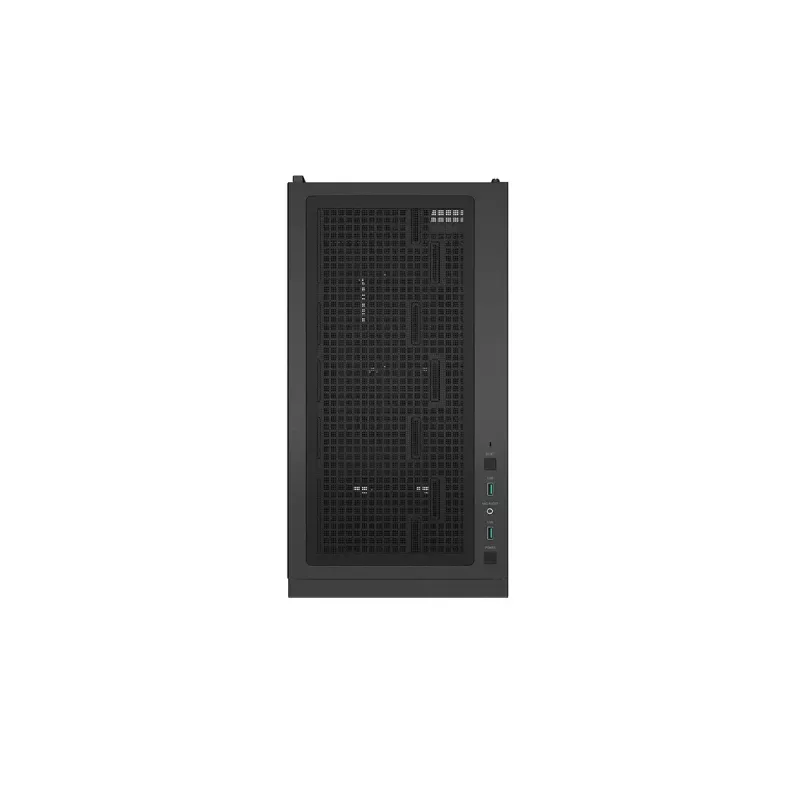 PC korpusas DeepCool CH510 Midi Tower Juoda — grūdintas stiklas, microATX/ATX, palaiko 360 mm priekinius/viršutinius radiatorius, maks. GPU 38 cm, PSU apačioje, 7 išplėtimo lizdai