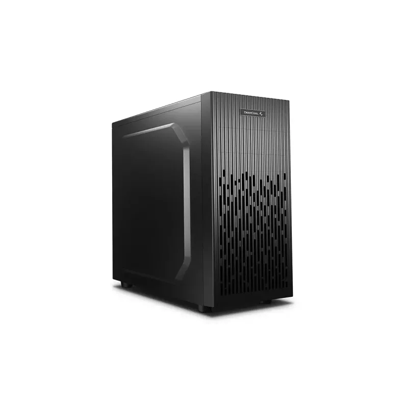 PC korpusas DeepCool Matrexx 30 SI Mini Tower — Micro ATX/Mini-ITX, 3x3,5 col. + 2x2,5 col. lizdai, 25 cm GPU, 15,1 cm CPU aušintuvas, viršutinis maitinimo šaltinis, juodas