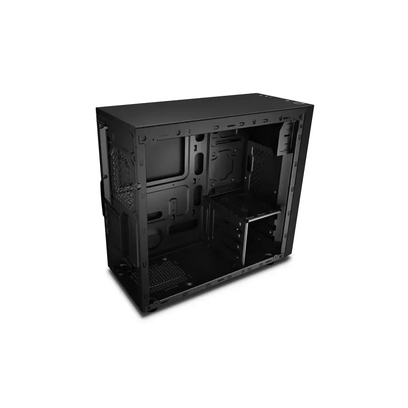 PC korpusas DeepCool Matrexx 30 SI Mini Tower — Micro ATX/Mini-ITX, 3x3,5 col. + 2x2,5 col. lizdai, 25 cm GPU, 15,1 cm CPU aušintuvas, viršutinis maitinimo šaltinis, juodas