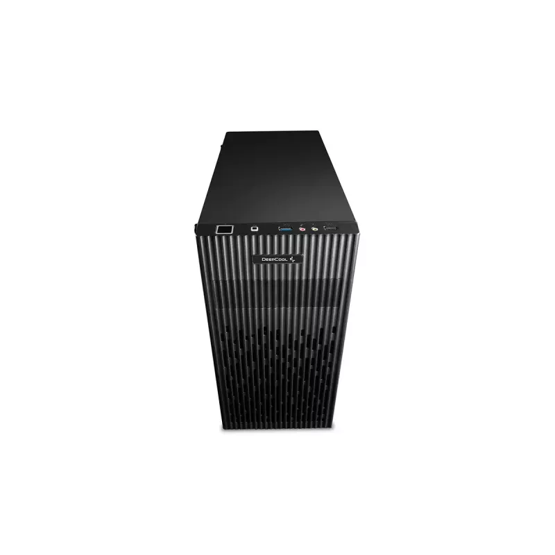 PC korpusas DeepCool Matrexx 30 SI Mini Tower — Micro ATX/Mini-ITX, 3x3,5 col. + 2x2,5 col. lizdai, 25 cm GPU, 15,1 cm CPU aušintuvas, viršutinis maitinimo šaltinis, juodas