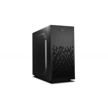 PC korpusas DeepCool Matrexx 30 SI Mini Tower — Micro ATX/Mini-ITX, 3x3,5 col. + 2x2,5 col. lizdai, 25 cm GPU, 15,1 cm CPU aušintuvas, viršutinis maitinimo šaltinis, juodas