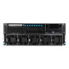 Stovo serveris ASUS ESC8000A-E13 (4U) sidabrinis — LGA 6096, AMD EPYC, DDR5, iki 3 TB, 24 DIMM, 2× CPU, 3200 W maitinimo blokas