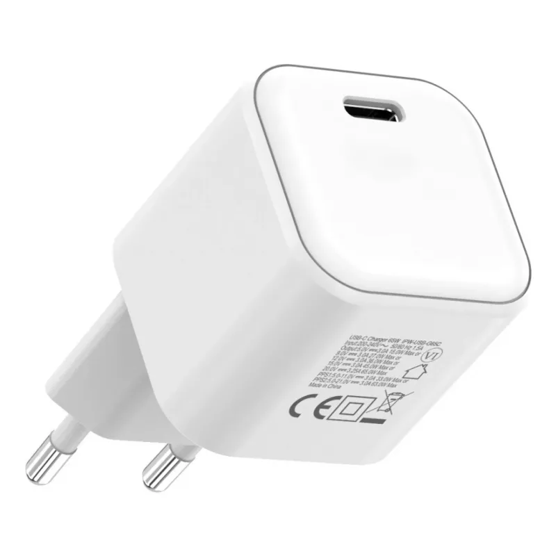 Techly IPW-USB-G65C mobiliojo įrenginio įkroviklis Universalus Balta AC Greitas įkrovimas Vidinis
