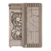 PC korpusas ASUS ProArt PA401 Wood Edition smėlio spalvos — vidutinio dydžio bokštas, metalinis priekinis skydelis