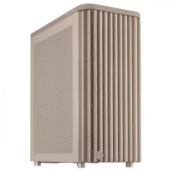 PC korpusas ASUS ProArt PA401 Wood Mesh PWM smėlio spalvos — ATX, mediena, 2×160 mm priekyje, 1×120 mm gale, 2×3,5 colio + 2×2,5 colio lizdai