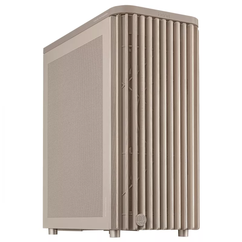 PC korpusas ASUS ProArt PA401 Wood Mesh PWM smėlio spalvos — ATX, mediena, 2×160 mm priekyje, 1×120 mm gale, 2×3,5 colio + 2×2,5 colio lizdai