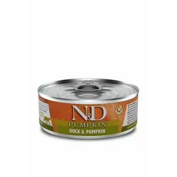 Šlapias kačių maistas Farmina N&D Pumpkin Duck 70 g pakelis, suaugusioms brandžioms katėms, 75% drėgmė, 13% baltymų