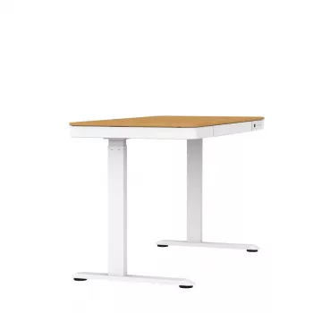 Elektrinis aukščio reguliavimo stalas ActiveJet ET119W-C 140x70 cm — 1 variklis, aukštis 725–1225 mm, balta/ąžuolas