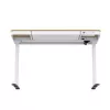Elektrinis aukščio reguliavimo stalas ActiveJet ET119W-C 140x70 cm — 1 variklis, aukštis 725–1225 mm, balta/ąžuolas