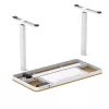 Elektrinis aukščio reguliavimo stalas ActiveJet ET119W-C 140x70 cm — 1 variklis, aukštis 725–1225 mm, balta/ąžuolas