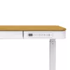 Elektrinis aukščio reguliavimo stalas ActiveJet ET119W-C 140x70 cm — 1 variklis, aukštis 725–1225 mm, balta/ąžuolas