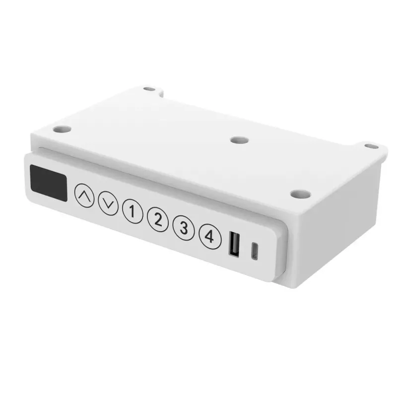 Elektrinis reguliuojamo aukščio stalas ActiveJet ET119W-C, 140x70 cm, eiga 50 cm, apkrova 45 kg, balta