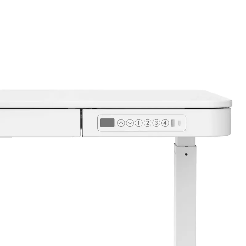 Elektrinis reguliuojamo aukščio stalas ActiveJet ET119W-C, 140x70 cm, eiga 50 cm, apkrova 45 kg, balta