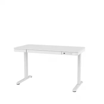 Elektrinis reguliuojamo aukščio stalas ActiveJet ET119W-C, 140x70 cm, eiga 50 cm, apkrova 45 kg, balta