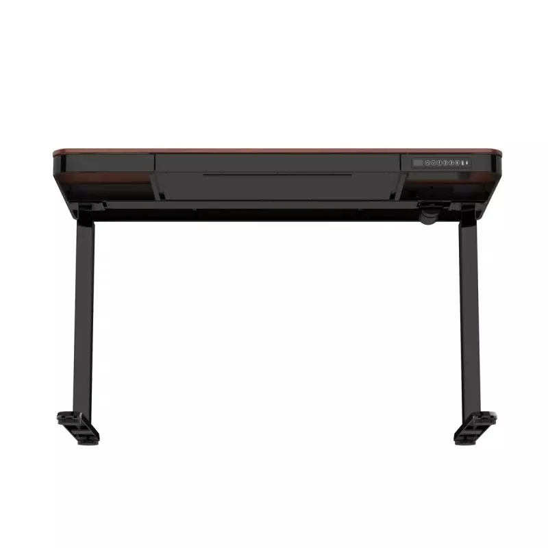 Stalas ActiveJet ET119W-C elektrinis reguliuojamo aukščio stalas 140x70 cm juoda/riešutmedžio spalva su USB-A ir USB-C prievadais