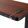 Stalas ActiveJet ET119W-C elektrinis reguliuojamo aukščio stalas 140x70 cm juoda/riešutmedžio spalva su USB-A ir USB-C prievadais