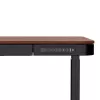 Stalas ActiveJet ET119W-C elektrinis reguliuojamo aukščio stalas 140x70 cm juoda/riešutmedžio spalva su USB-A ir USB-C prievadais