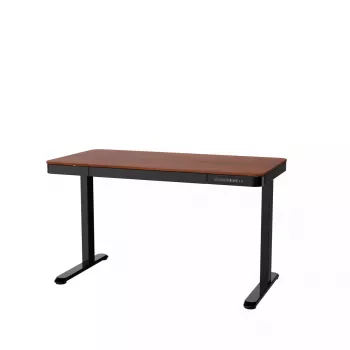 Stalas ActiveJet ET119W-C elektrinis reguliuojamo aukščio stalas 140x70 cm juoda/riešutmedžio spalva su USB-A ir USB-C prievadais