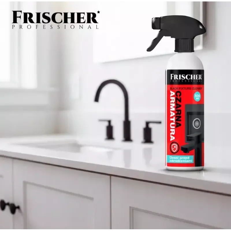 Valiklis FRISCHER Frischer juodų jungiamųjų detalių valiklis 0,5 L purškiamas butelis, skirtas juodoms jungiamosioms detalėms