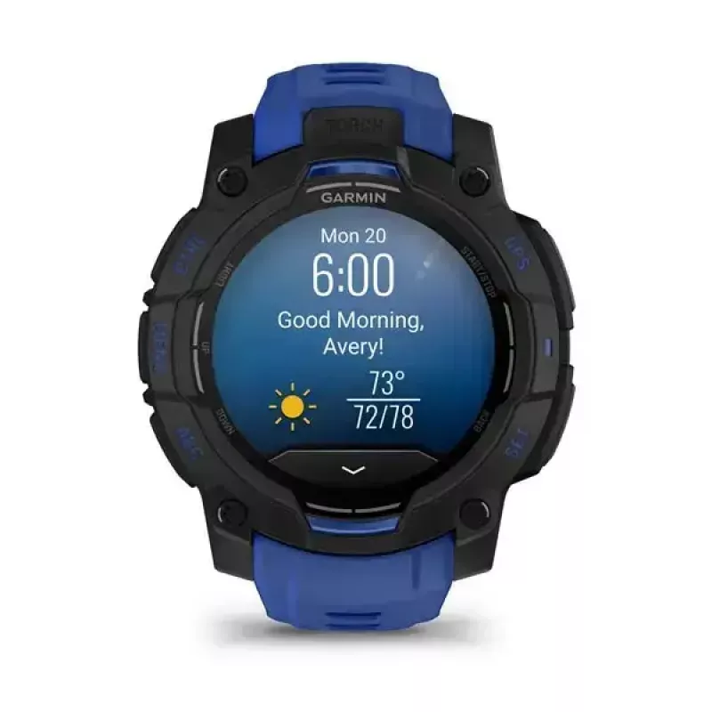 Išmanusis laikrodis GARMIN Instinct 3 AMOLED 1,2 col. GPS, 45 mm korpusas, 390x390 ekranas, 10 ATM, ličio jonų baterija