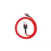 USB-A – USB-C laidas Baseus Cafule — USB 2.0 A→C, QC3.0 įkrovimo palaikymas, nailono pynė, raudona