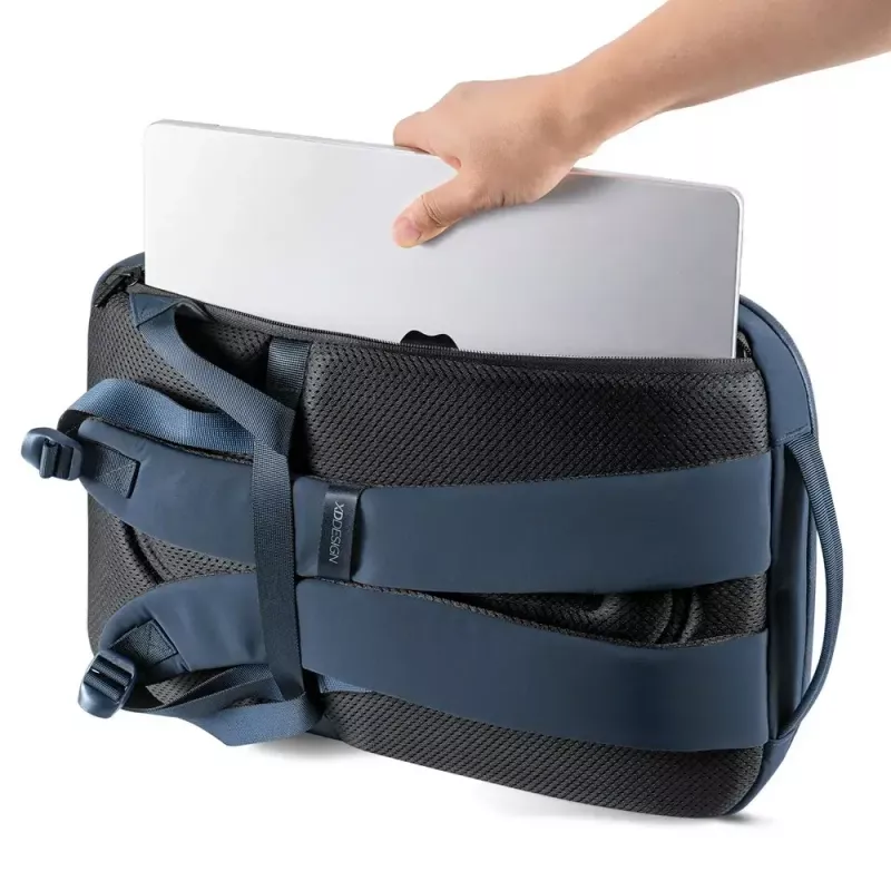 Kuprinė XDDESIGN Air Backpack NAVY P706.3225 — 15 l, tinka iki 15,6 colio (39,6 cm), užrakinamas pagrindinis slankiklis